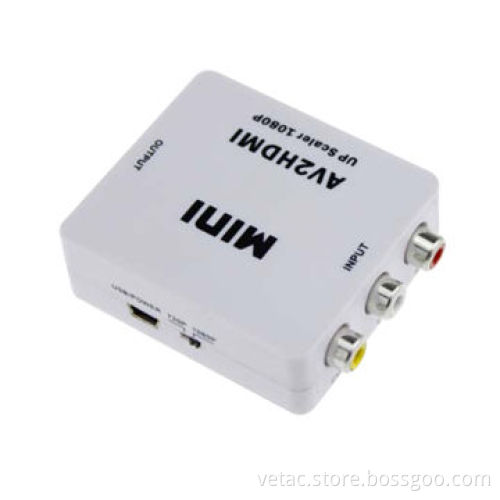 Mini AV to HDMI Converter, Supports 1080p or 720p